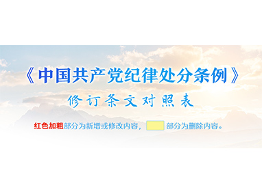 【黨紀學習(xí)教育進行(xíng)時(shí)】《中國(guó)共産黨紀律處分(fēn)條例》修訂條文(wén)對(duì)照(zhào)表